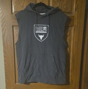 Under Armour Black Sleeveless Hoodie Tank